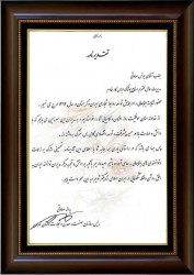 تقدیرنامه از سازمان صنعت معدن تجارت
